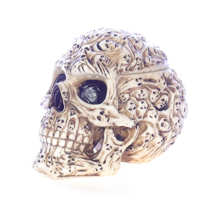 Fantasy_Art_Collection_8090_Spirit_Ghost_Print_Skull_Halloween_Figurine Left Side View