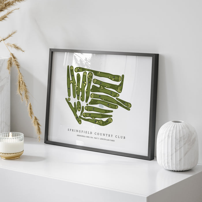 Springfield Country Club | Golf Course Map | On Table
