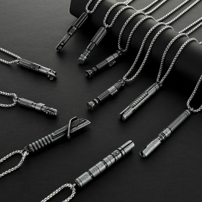 Stainless Steel Lightsaber Pendant Necklace