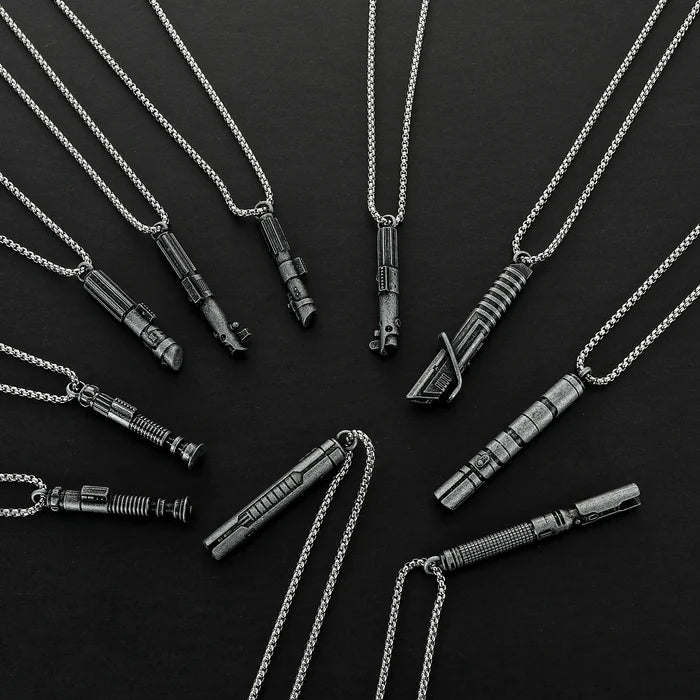 Stainless Steel Lightsaber Pendant Necklace