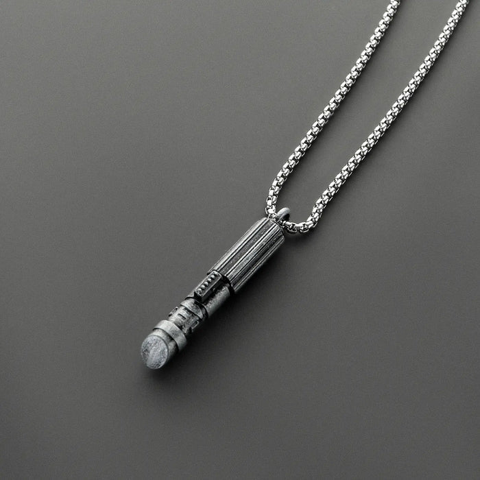 Stainless Steel Lightsaber Pendant Necklace
