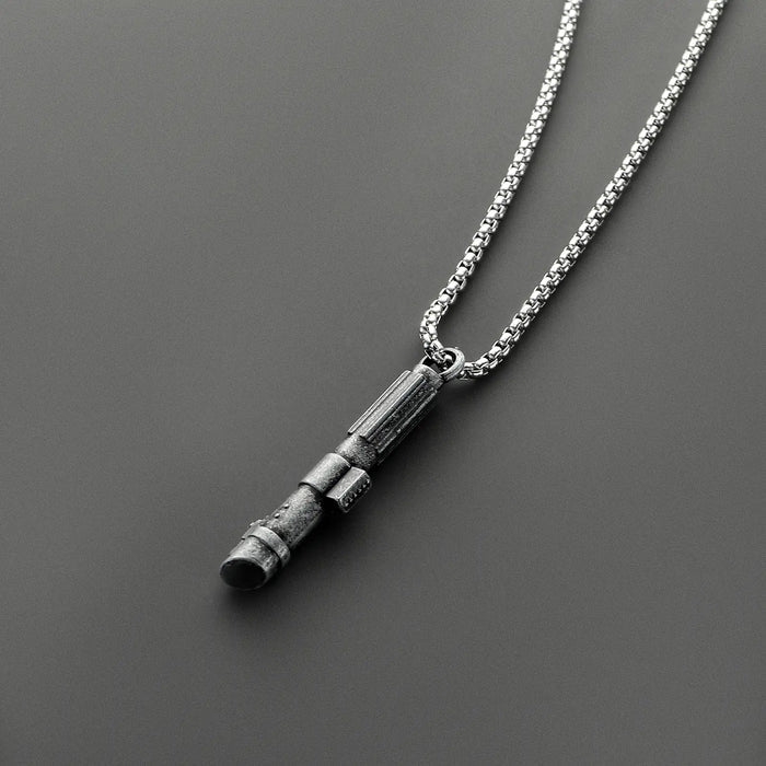 Stainless Steel Lightsaber Pendant Necklace