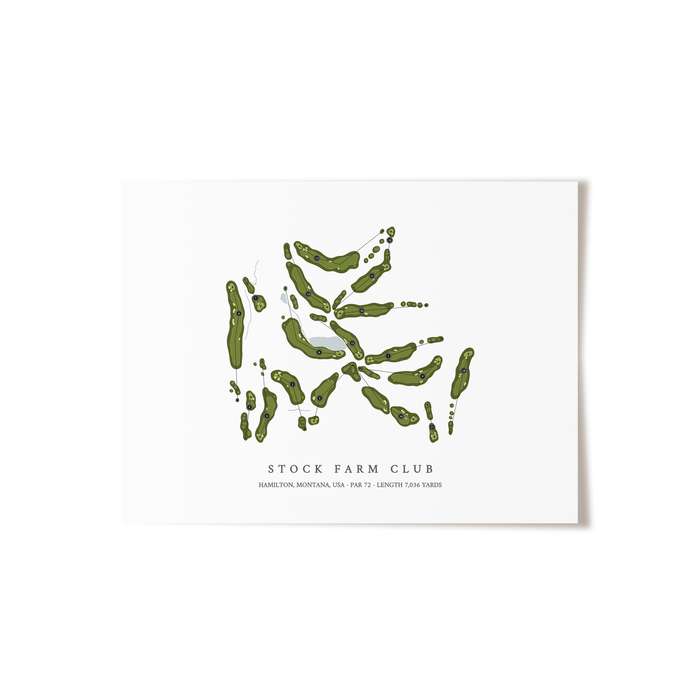 Stock Farm Club | Golf Course Map | Unframed