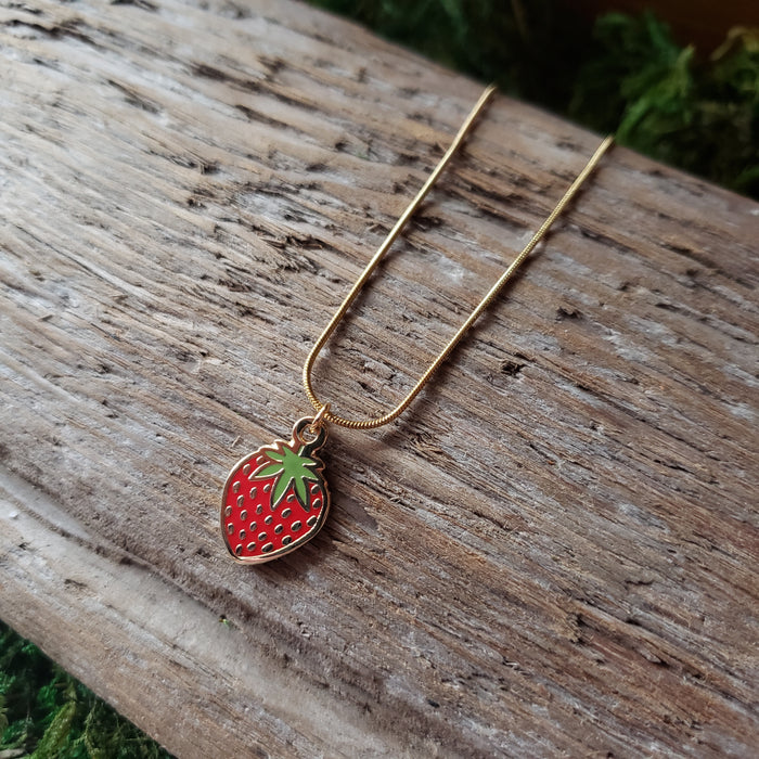 Strawberry Charm Necklace