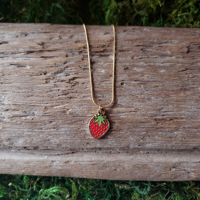 Strawberry Charm Necklace