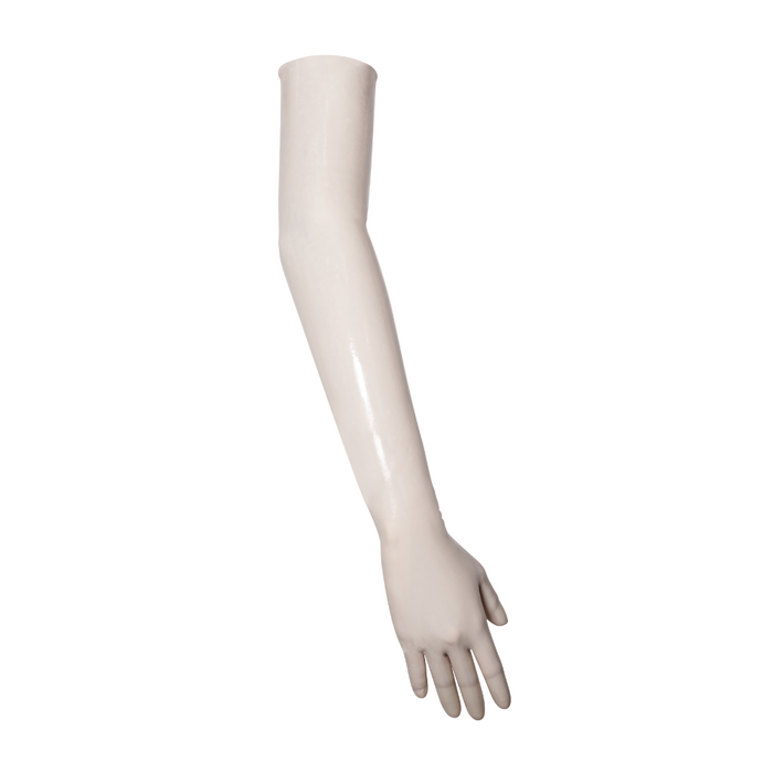White Bespoke Long Gloves READY TO SHIP Womens - Vex Inc. | Latex Clothing