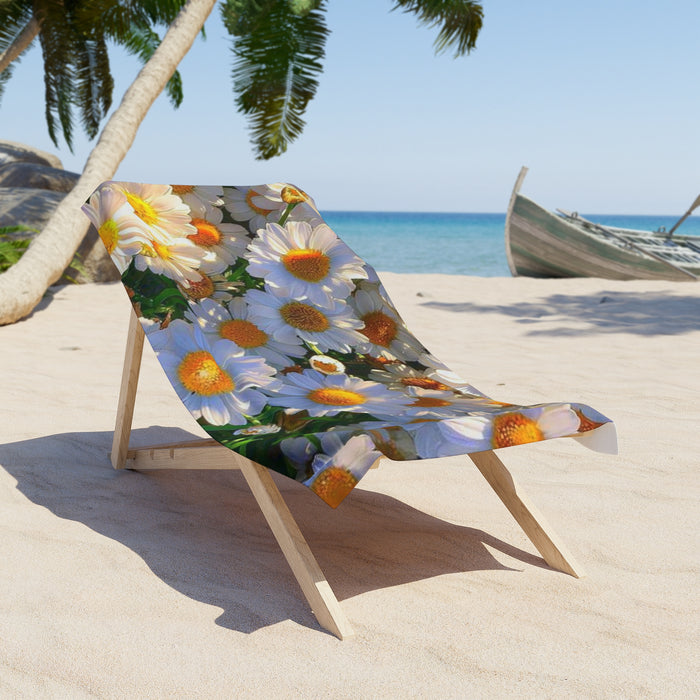 Sun-Kissed Meadow Beach Towel — Floral Summer Towel for Beach, Pool & Picnic