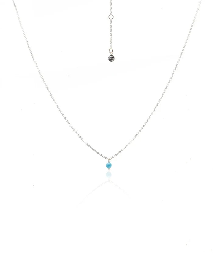 Superfine Mini Turquoise Necklace | Silver