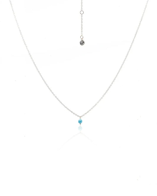 Superfine Mini Turquoise Necklace | Silver