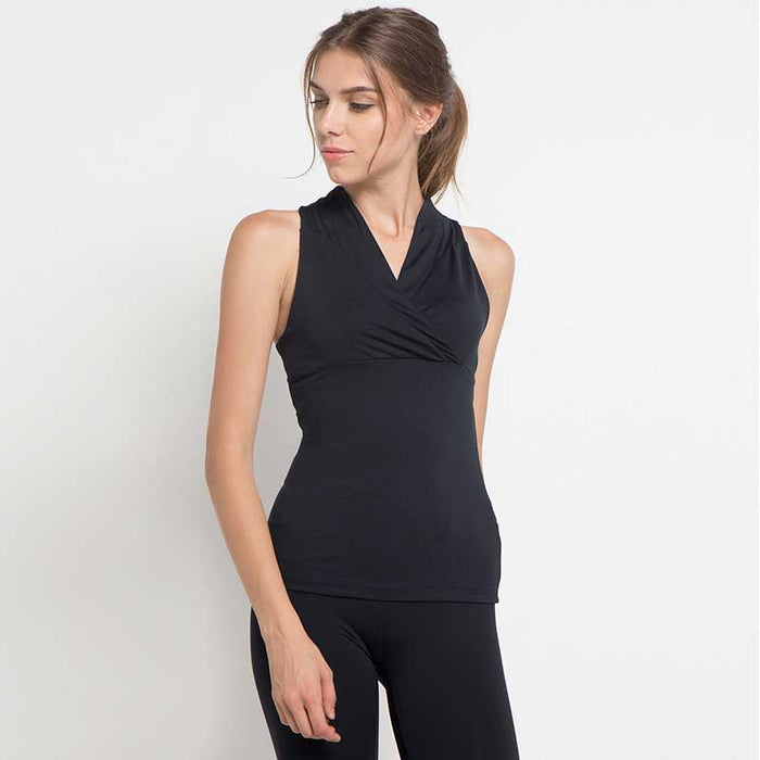 Surplice High Neck Tank Wanita