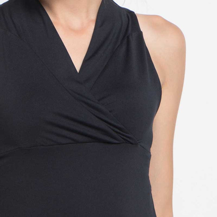 Surplice High Neck Tank Wanita