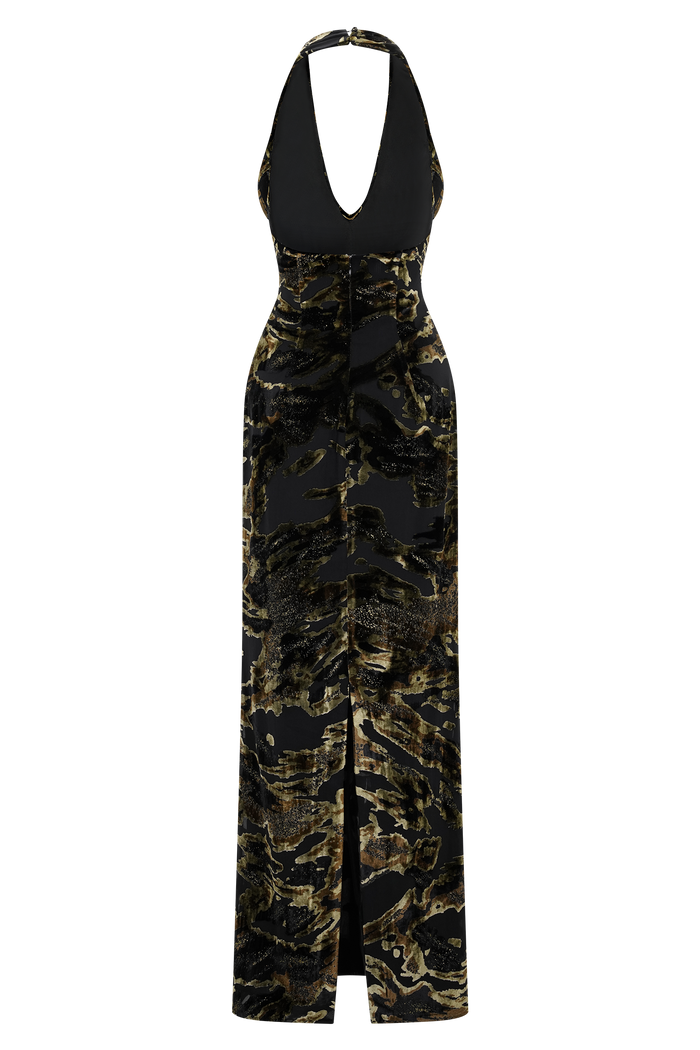 Talila Cowl Front Maxi Dress - Velvet Burnout