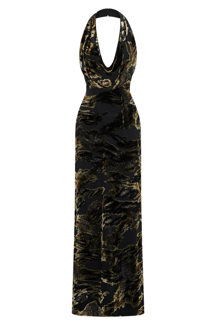 Talila Cowl Front Maxi Dress - Velvet Burnout