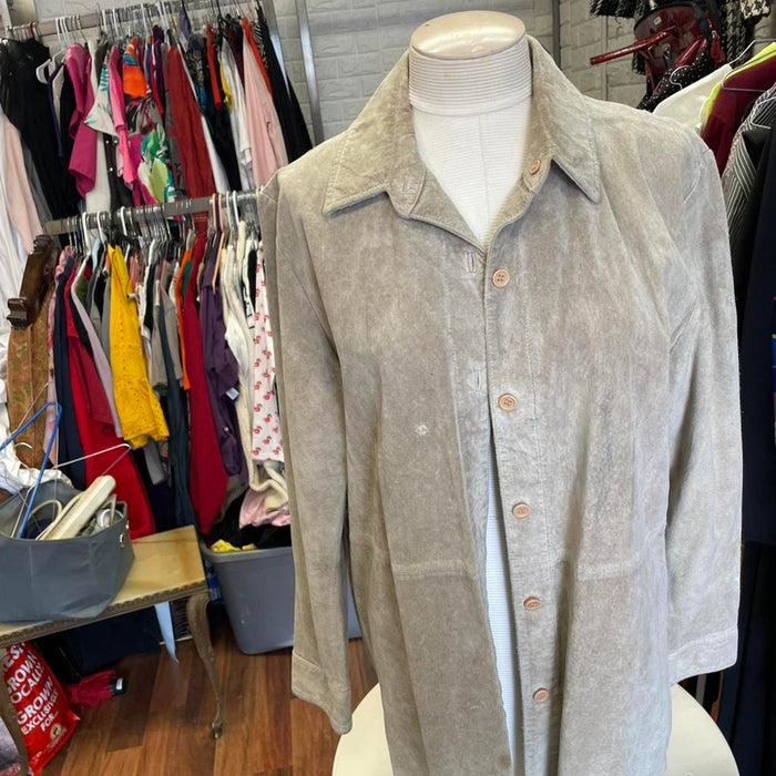 Tan suede leather jacket