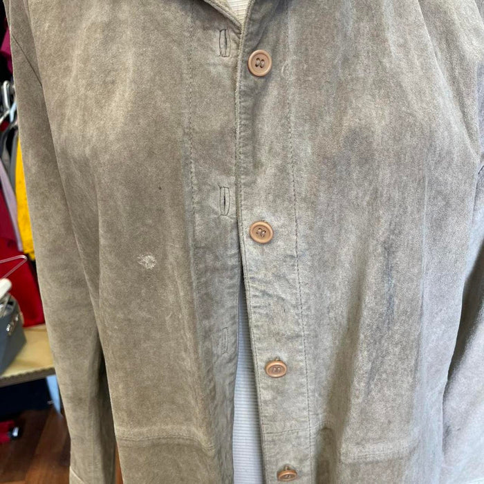 Tan suede leather jacket