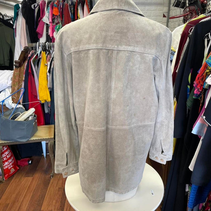 Tan suede leather jacket