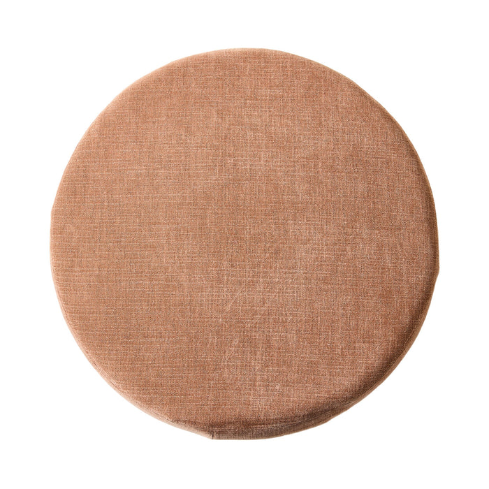 A cushion from the Tango Round Ottoman Large collection, showcasing a dusty pink polyester weave fabric cover on a white background.