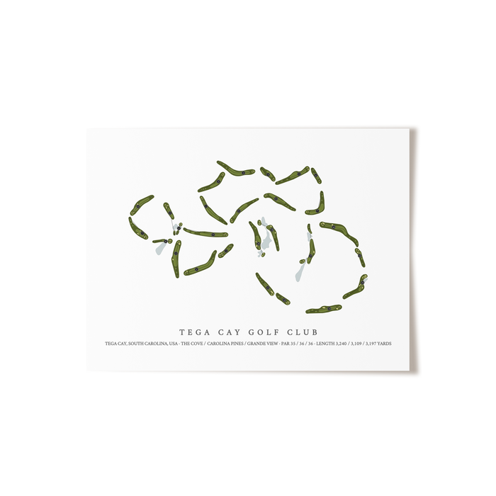 Tega Cay Golf Club | Golf Course Map | Unframed
