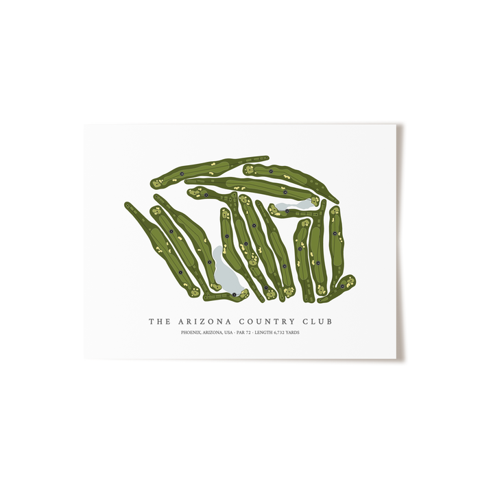 The Arizona Country Club | Golf Course Map | Unframed