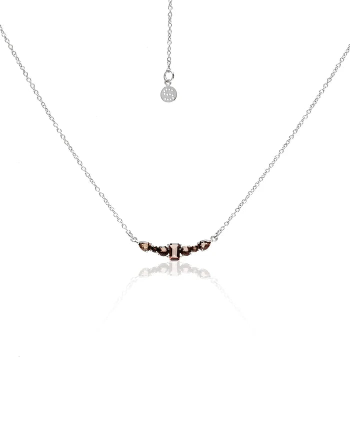 Theia Necklace | Smokey Quartz & Silver