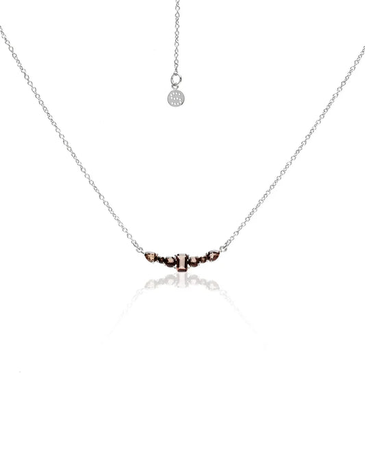 Theia Necklace | Smokey Quartz & Silver