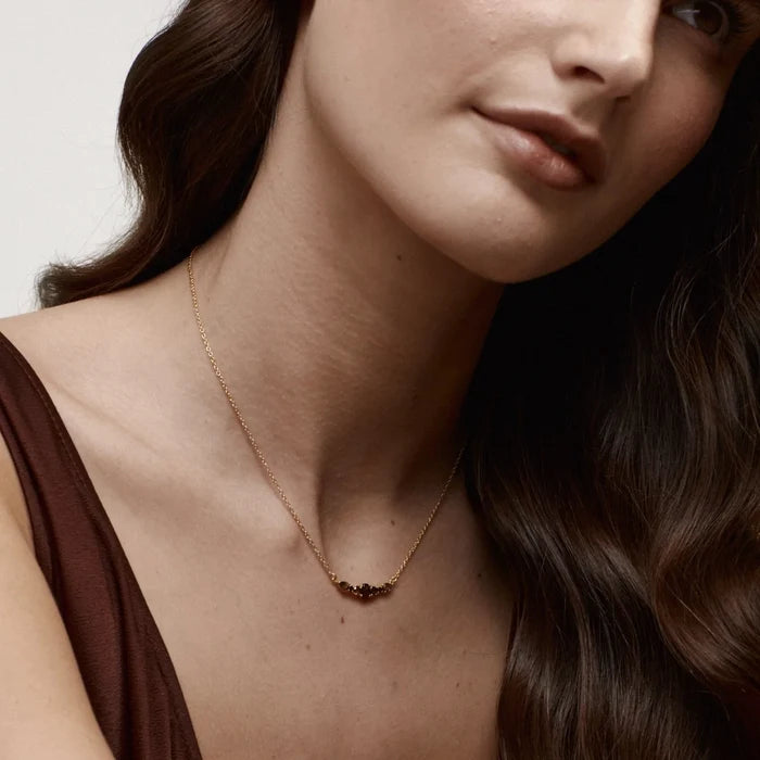 Theia Necklace | Smokey Quartz & Silver