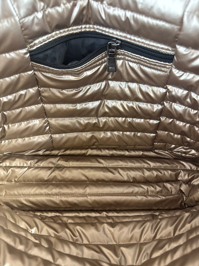 Think Royln Two Faced Reversible Puffer Tote Gold