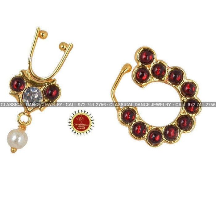 Classical Dance Jewelry Traditional Kemp Temple Indian Jewelry | 10 pcs | DS-18 | Bharatnatyam Kuchipudi Engagement Weddings Birthday | Classical Dance Jewelry