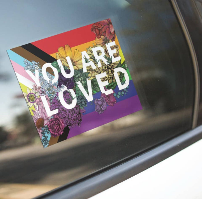 Transpainter - You Are Loved Sticker | LGBTQ Pride Gifts | Pride Flag Decal: Default