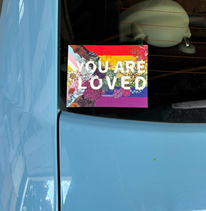 Transpainter - You Are Loved Sticker | LGBTQ Pride Gifts | Pride Flag Decal: Default