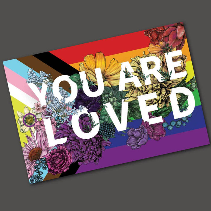 Transpainter - You Are Loved Sticker | LGBTQ Pride Gifts | Pride Flag Decal: Default