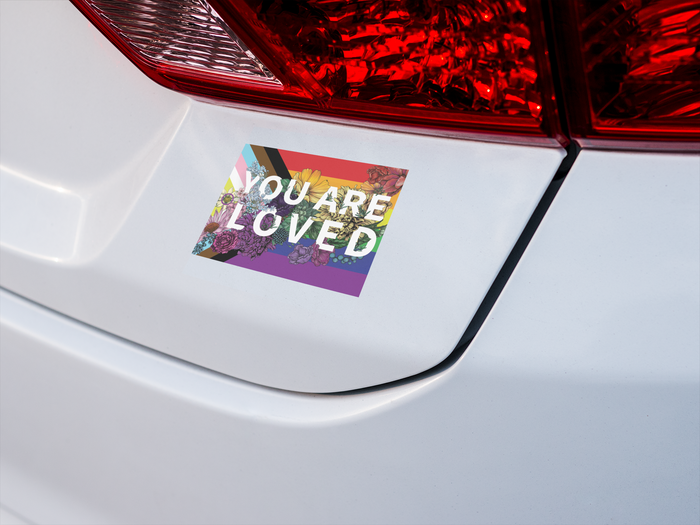 Transpainter - You Are Loved Sticker | LGBTQ Pride Gifts | Pride Flag Decal: Default