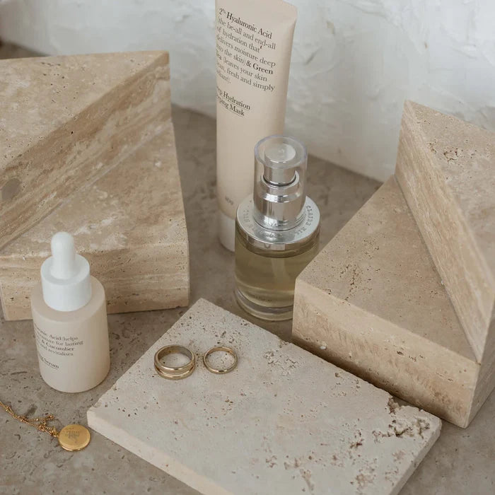 Travertine Bookends