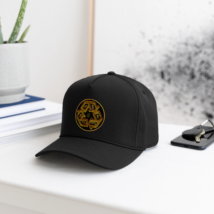 Truth Illustrated 03-01 Designer Imperial Headwear Rope Cap (4 colors) - black/black