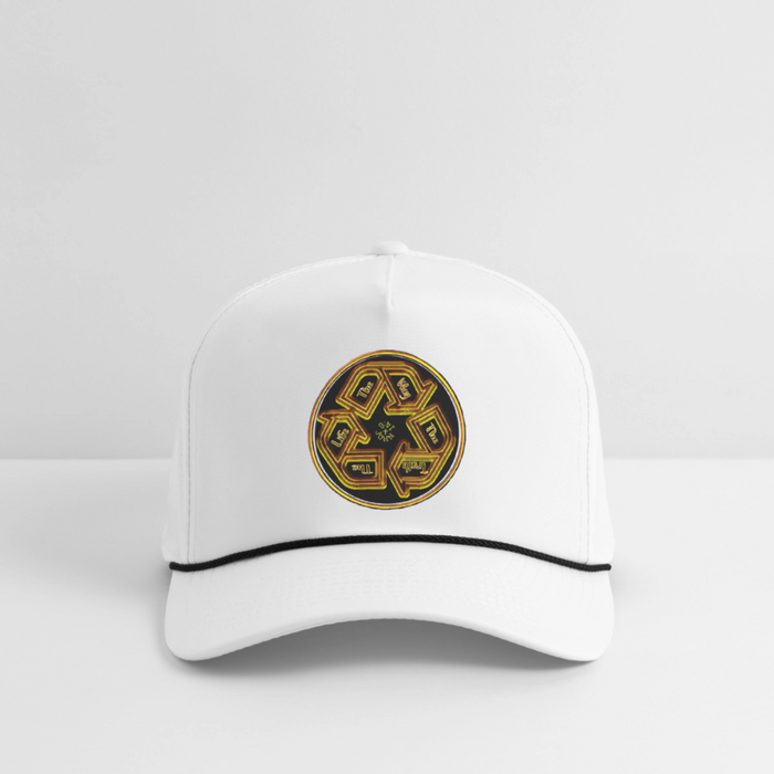 Truth Illustrated 03-01 Designer Imperial Headwear Rope Cap (4 colors) - white/black