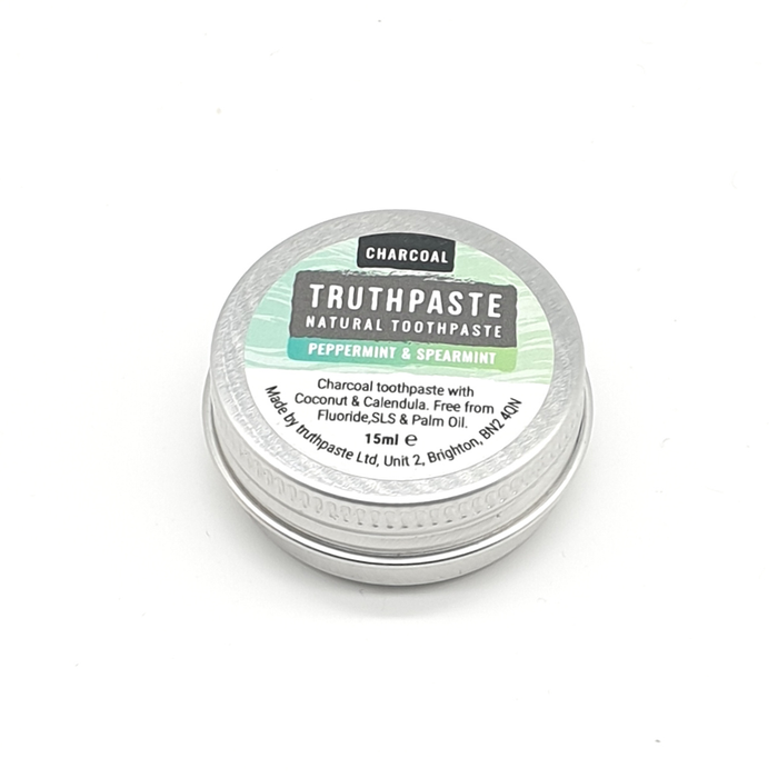 Truthpaste Charcoal Peppermint & Spearmint Travel Toothpaste 15ml