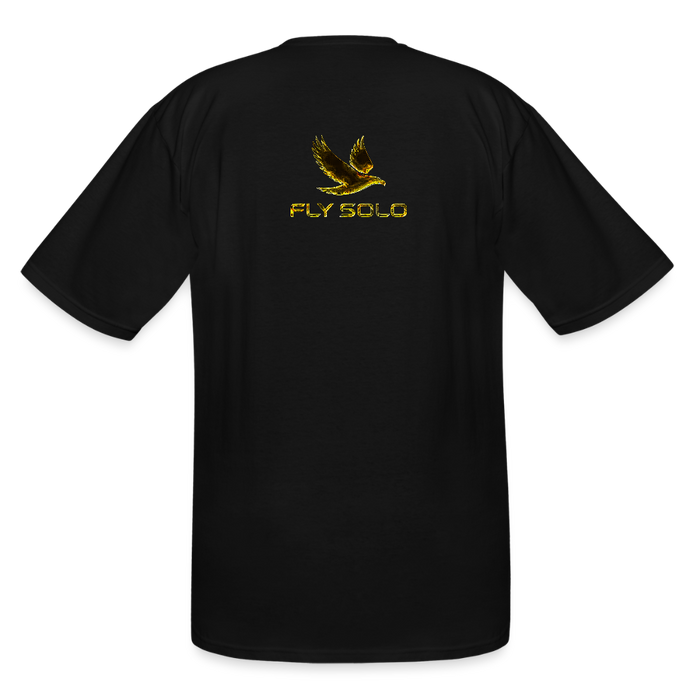 Outspoken Designs 03-01 "Fly Solo" Designer Gildan Men's Big & Tall T-shir (6 colors) - black