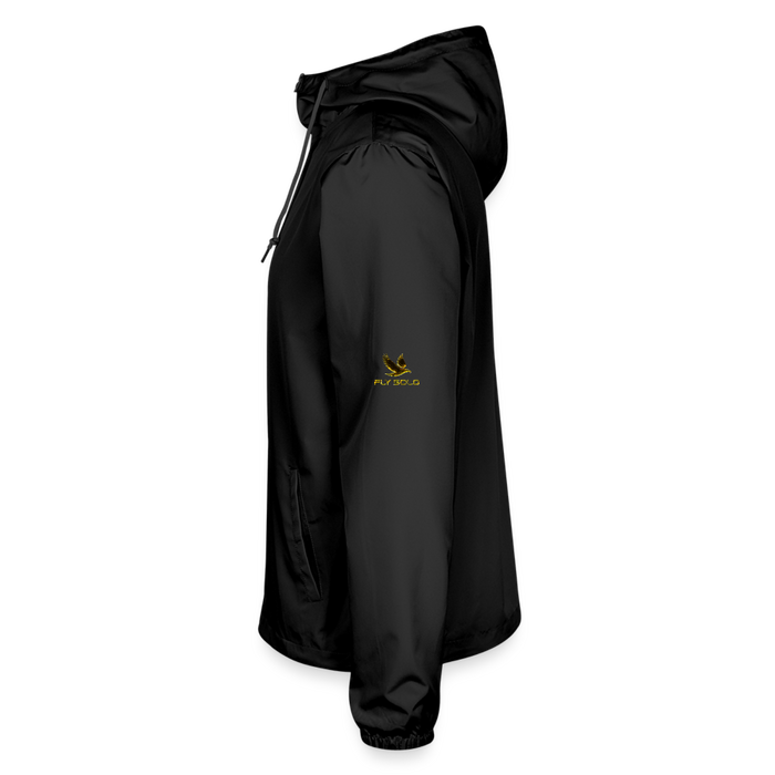 Outspoken Designs 03-01 "Fly Solo" Designer Independent Trading Co. Unisex Lightweight Windbreaker (5 colors) - black