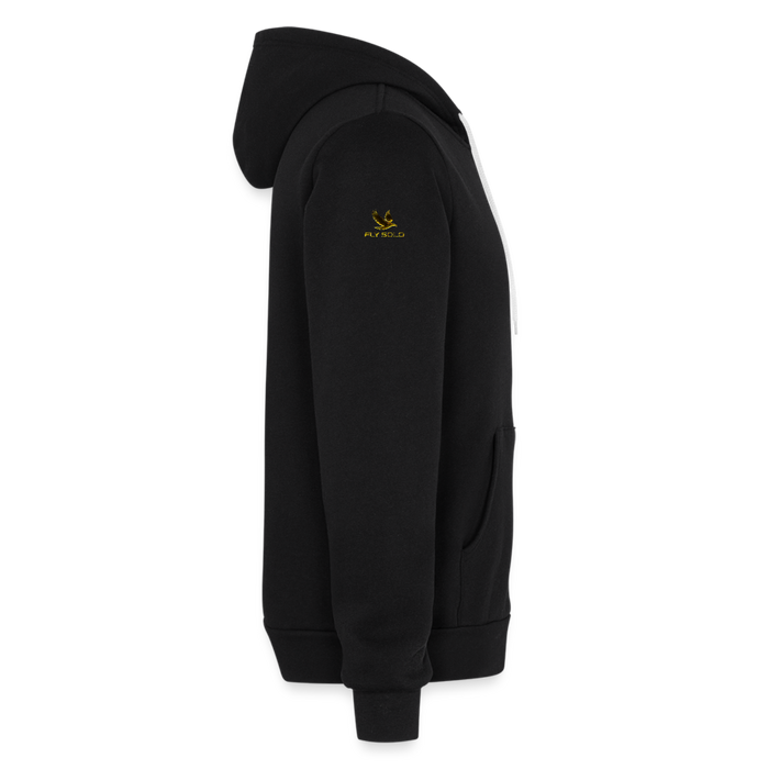 Outspoken Designs 03-01 "Fly Solo" Designer Bella + Canvas Unisex Full Zip Hoodie - black