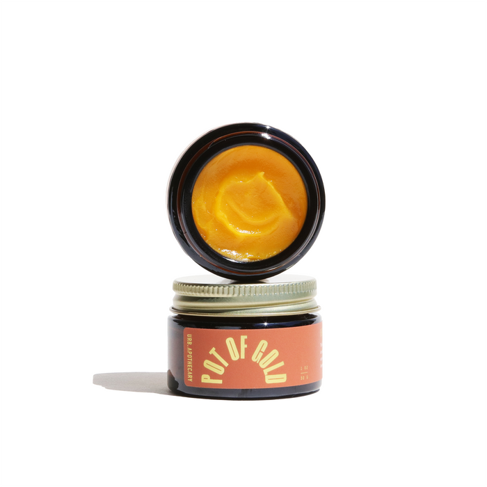Urb Apothecary - Pot of Gold Regenerative Face Balm – Sun Damage Repair: 16.4 GRAMS (.5 OZ) GLASS JAR
