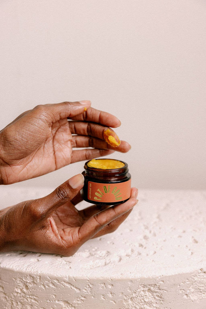Urb Apothecary - Pot of Gold Regenerative Face Balm – Sun Damage Repair: 16.4 GRAMS (.5 OZ) GLASS JAR