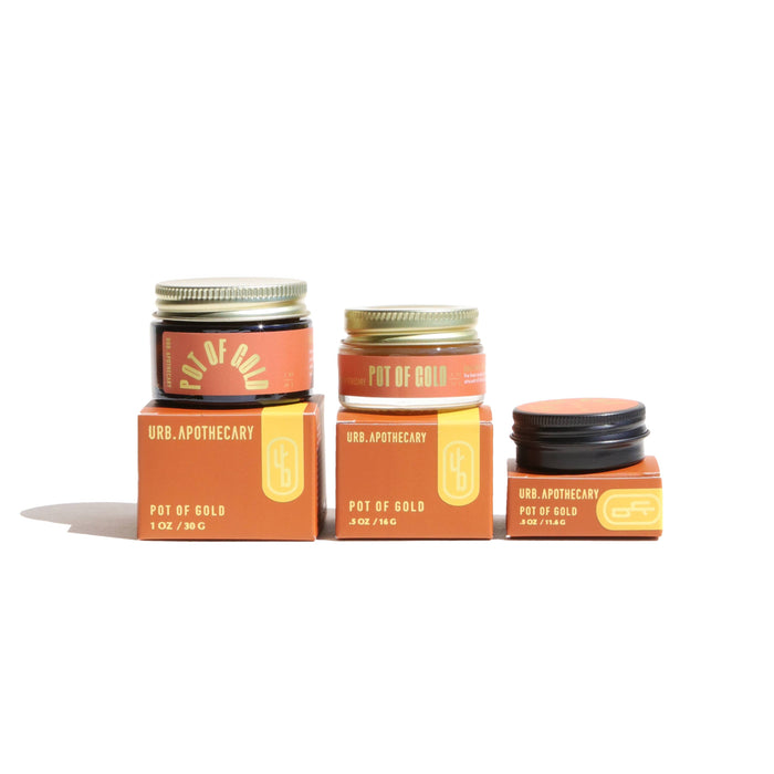 Urb Apothecary - Pot of Gold Regenerative Face Balm – Sun Damage Repair: 16.4 GRAMS (.5 OZ) GLASS JAR