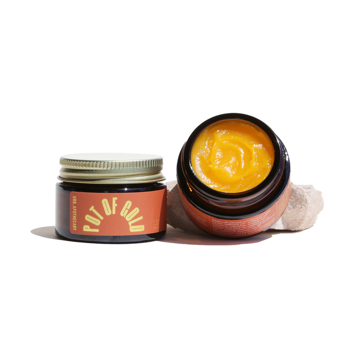 Urb Apothecary - Pot of Gold Regenerative Face Balm – Sun Damage Repair: 16.4 GRAMS (.5 OZ) GLASS JAR
