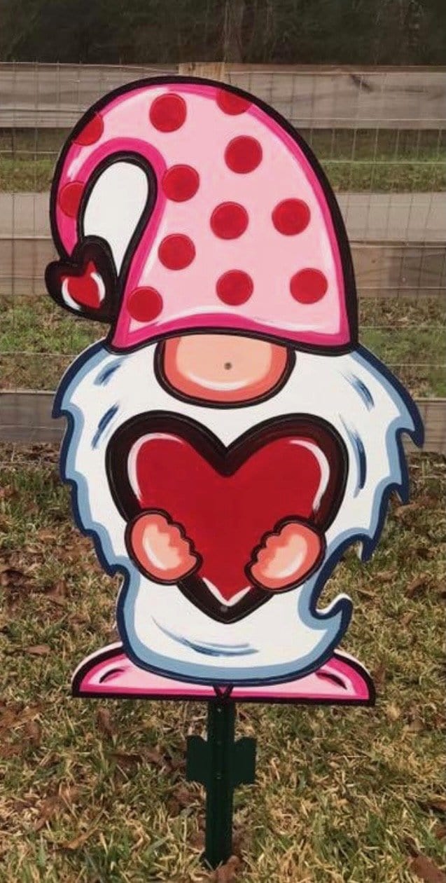 Valentine Gnome Holding Heart Blank DIY