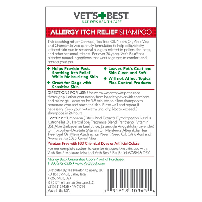 Vet's Best Dog Allergy Itch Relief Shampoo