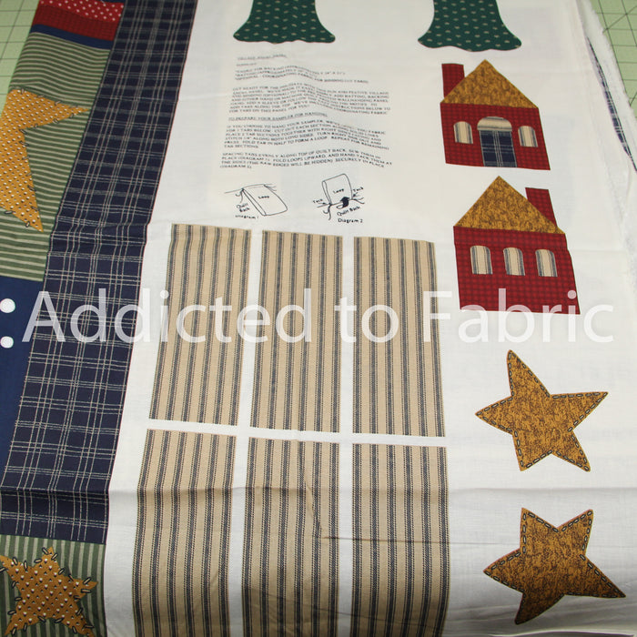 Village Angel Panel, Christmas Panel with Ornaments, The Old Country Store
