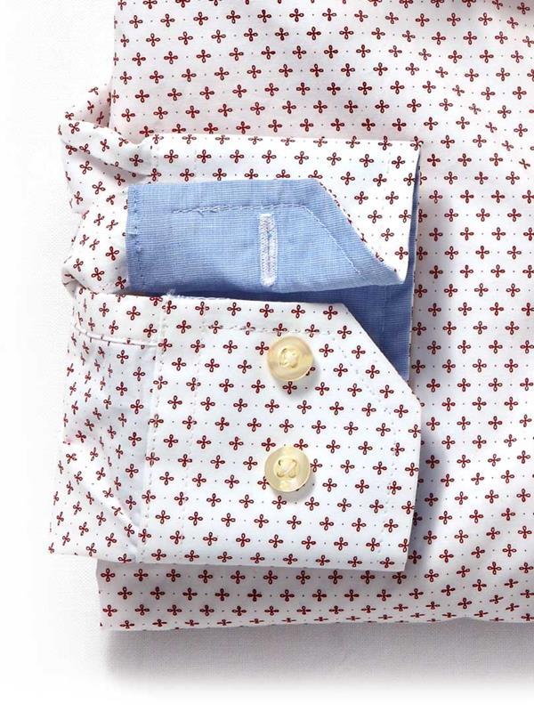 Vincent Red Printed Cotton Shirt