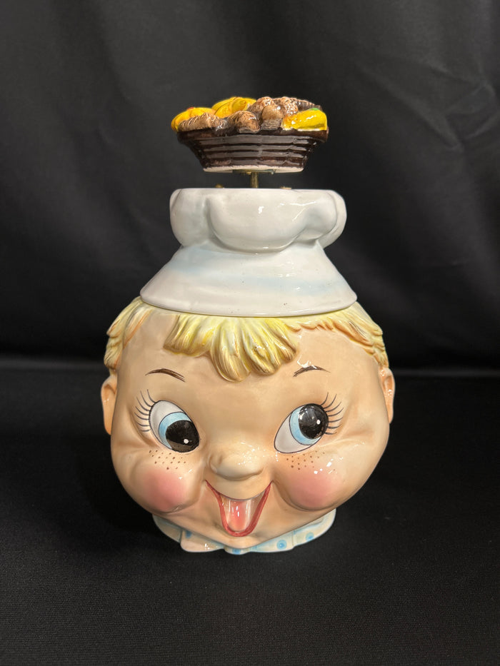 Vintage Lefton Baker Boy Musical Cookie Jar