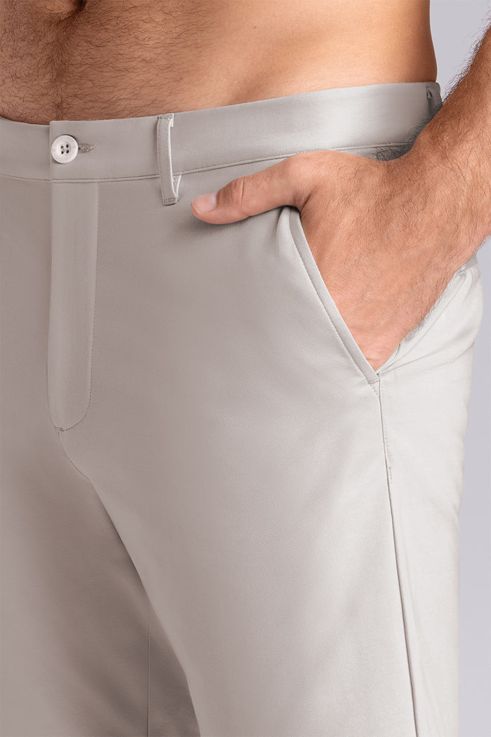 Model wearing Vision Bone White Icy Cotton® mid rise shorts.