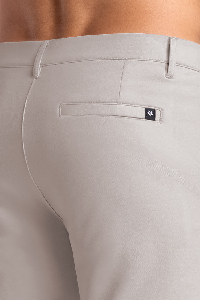 Model wearing Vision Bone White Icy Cotton® mid rise shorts.